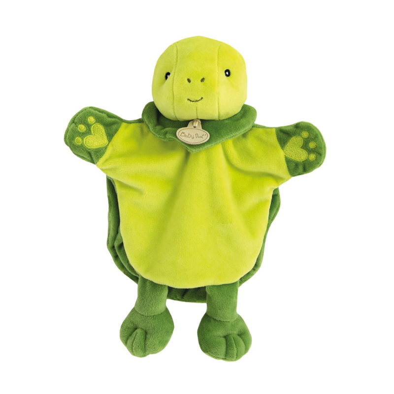  - handpuppet farm tortoise green 25 cm 